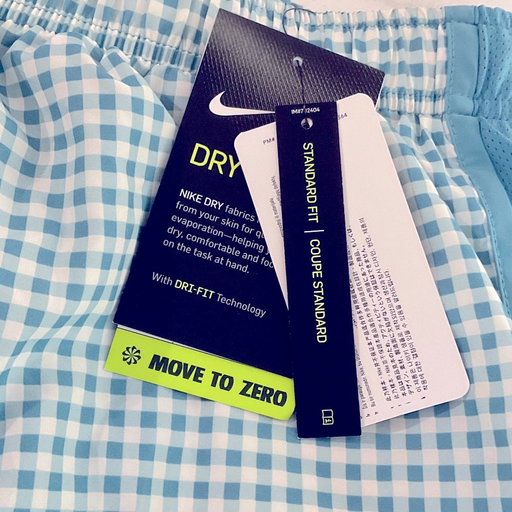 NWT✨Nike Women's Blue Gingham Checkered Shorts Size Medium Extremely Rare - Picture 5 of 5